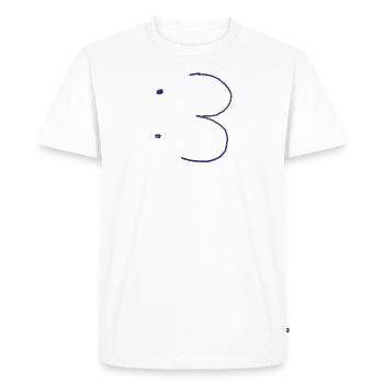 : 3 design merdique 16 - T-shirt Premium bio Homme - blanc - Devant - Nico (187cm)