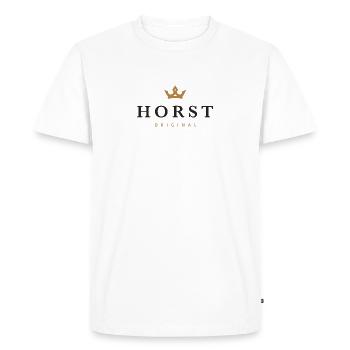 Logo original de la famille Horst - T-shirt Premium bio Homme - blanc - Devant - Nico (187cm)