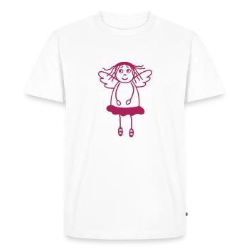 Ange gardien filles - T-shirt Premium bio Homme - blanc - Devant - Nico (187cm)