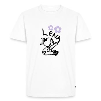 naam lena © - Men's Premium Organic T-Shirt - white - Front - Nico (187cm)