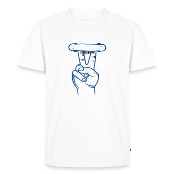 SUPER COOL FINGERBOARD + Fingerskateboard NEW NEW - Men's Premium Organic T-Shirt - white - Front - Nico (187cm)