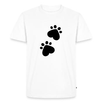 Paws - Men's Premium Organic T-Shirt - white - Front - Nico (187cm)