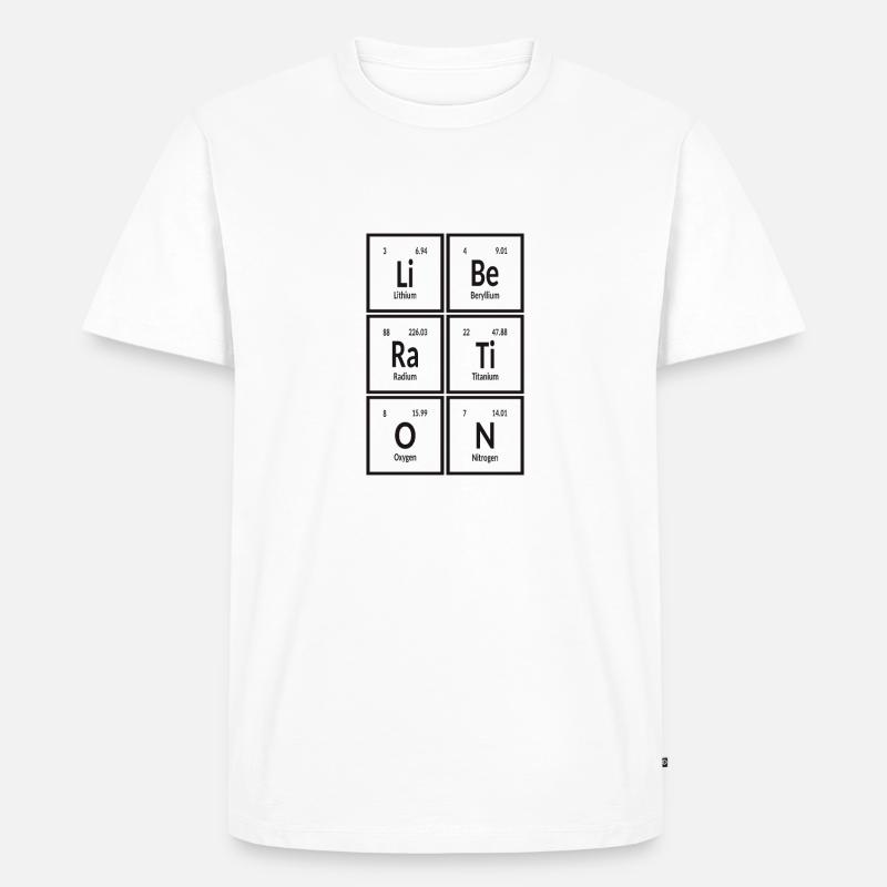 Befreiung | Periodensystem der Elemente - Männer Premium Bio T-Shirt - Weiß