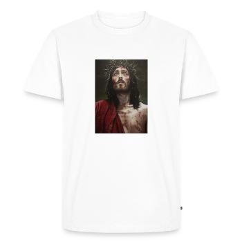 Jésus de Nazareth - T-shirt Premium bio Homme - blanc - Devant - Nico (187cm)