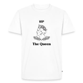 queen elizabeth rip the queen - Men's Premium Organic T-Shirt - white - Front - Nico (187cm)