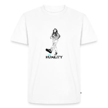 smile girl - T-shirt Premium bio Homme - blanc - Devant - Nico (187cm)