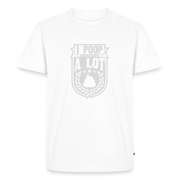 Je fais beaucoup caca - T-shirt Premium bio Homme - blanc - Devant - Nico (187cm)
