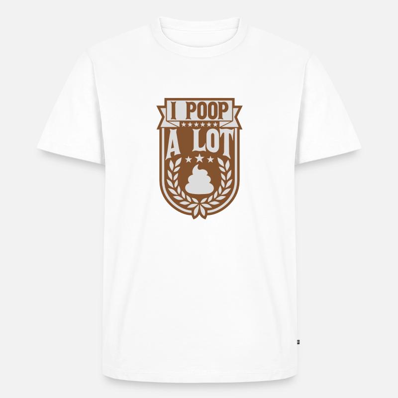 Je fais beaucoup caca - T-shirt Premium bio Homme - blanc