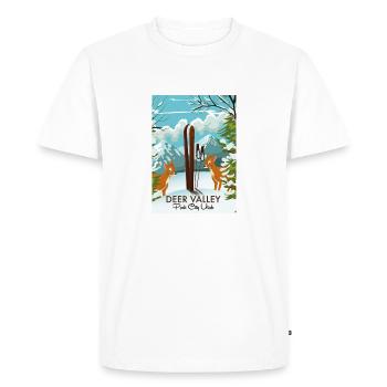 Deer Valley Park City Utah Affiche de voyage - T-shirt Premium bio Homme - blanc - Devant - Nico (187cm)