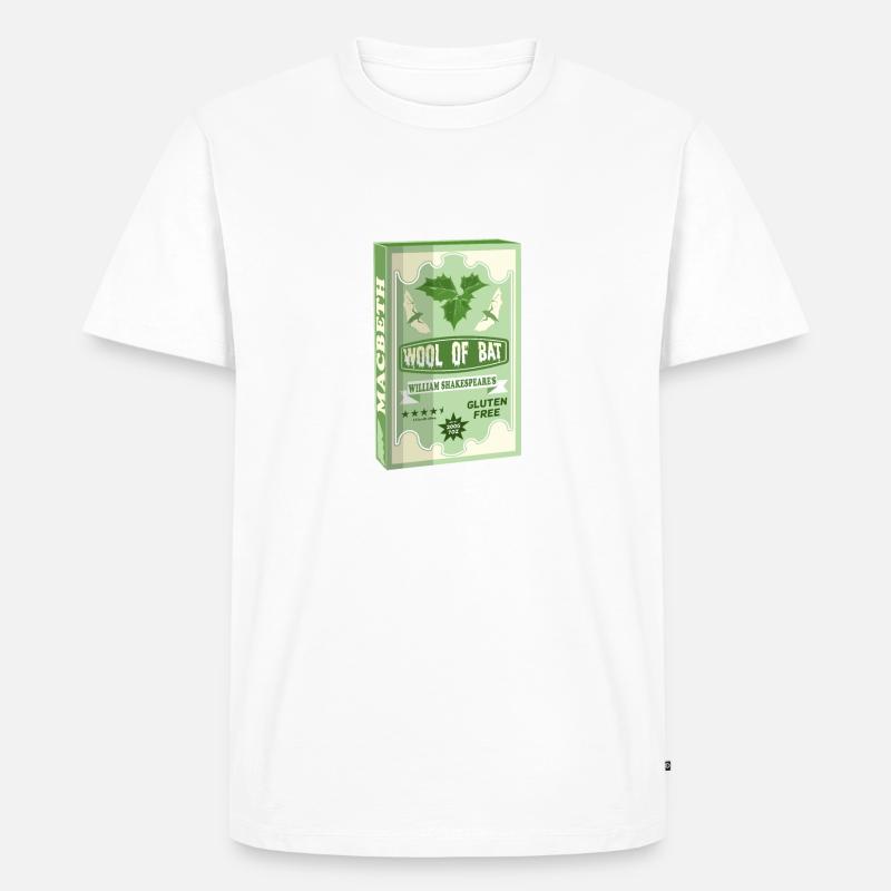 Fledermauswolle MACBETH - Männer Premium Bio T-Shirt - Weiß