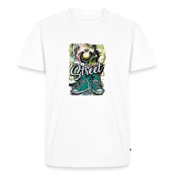 breakdance hip hop rap dance music graffiti school - Men's Premium Organic T-Shirt - white - Front - Nico (187cm)