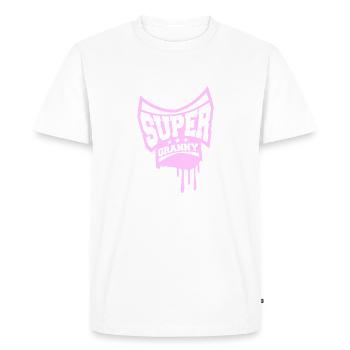 Super Granny Stamp Granny Graffiti Grandmother - Men's Premium Organic T-Shirt - white - Front - Nico (187cm)