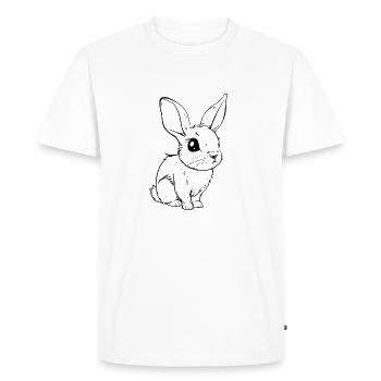 Bunny - Men's Premium Organic T-Shirt - white - Front - Nico (187cm)