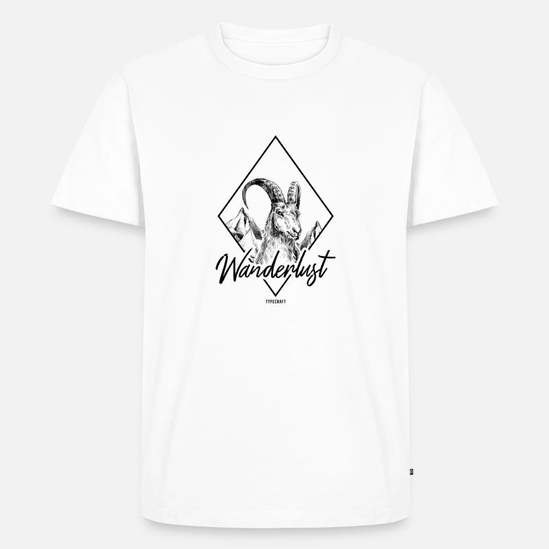 WANDERLUST - Männer Premium Bio T-Shirt - Weiß