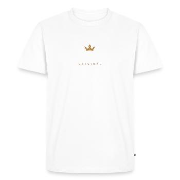 Logo original de la famille Kasper - T-shirt Premium bio Homme - blanc - Devant - Nico (187cm)