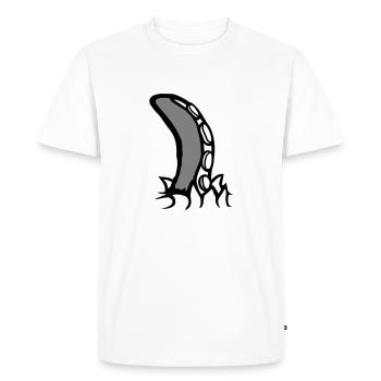 Tentacule Octopus Monster Chemise déchirée Alien - T-shirt Premium bio Homme - blanc - Devant - Nico (187cm)