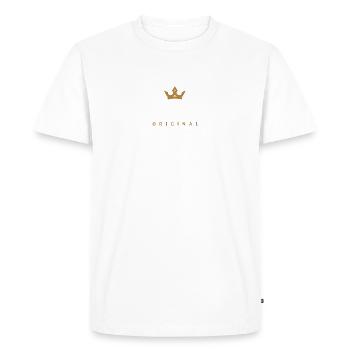 Logo original de la famille Ludwig - T-shirt Premium bio Homme - blanc - Devant - Nico (187cm)