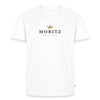 Logo original de la famille Moritz - T-shirt Premium bio Homme - blanc - Devant - Nico (187cm)