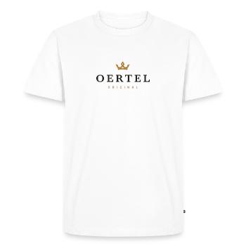 Logo original de la famille Oertel - T-shirt Premium bio Homme - blanc - Devant - Nico (187cm)