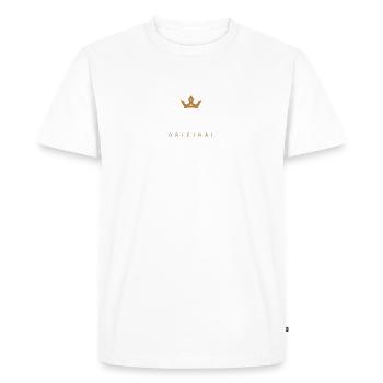 Lehner Original Family Logo - Men's Premium Organic T-Shirt - white - Front - Nico (187cm)
