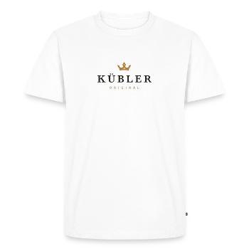 Kübler Original Family Logo - Men's Premium Organic T-Shirt - white - Front - Nico (187cm)