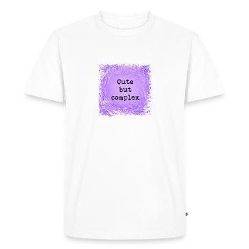 Cute but complex - Men's Premium Organic T-Shirt - white - Front - Nico (187cm)