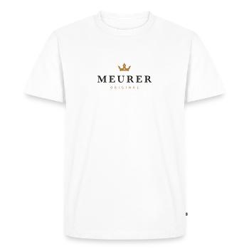 Meurer Original Logo de la famille - T-shirt Premium bio Homme - blanc - Devant - Nico (187cm)