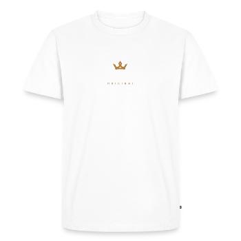 Steffens Original Family Logo - Men's Premium Organic T-Shirt - white - Front - Nico (187cm)