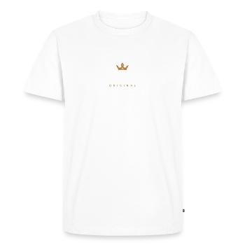 Logo original de la famille Bishop - T-shirt Premium bio Homme - blanc - Devant - Nico (187cm)