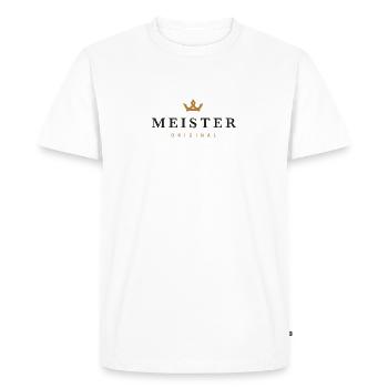 Master Original Family Logo - Men's Premium Organic T-Shirt - white - Front - Nico (187cm)