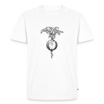 ruebe rueben beet turnip veggie vegetables vegetables - Men's Premium Organic T-Shirt - white - Front - Nico (187cm)