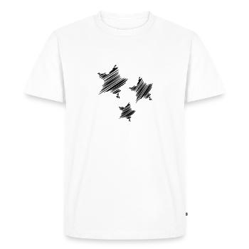 ETOILE. STAR. ETOILES. FÊTE. ANNIVERSAIRE. NOËL - T-shirt Premium bio Homme - blanc - Devant - Nico (187cm)