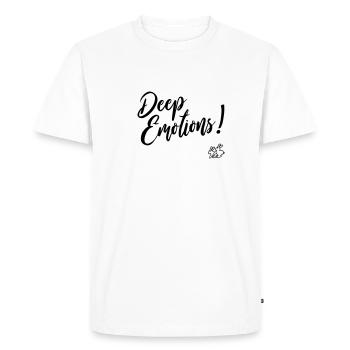 Émotions profondes - T-shirt Premium bio Homme - blanc - Devant - Nico (187cm)