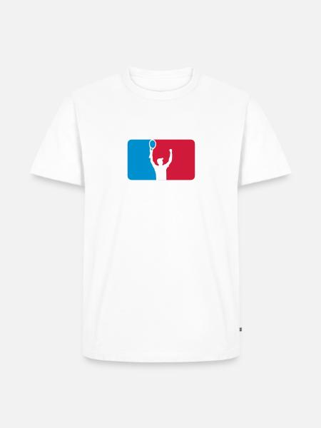 Tennisspieler - Männer Premium Bio T-Shirt - Weiß