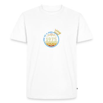 Année 1975 - T-shirt Premium bio Homme - blanc - Devant - Nico (187cm)