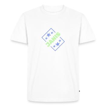 Gift for Janis - Men's Premium Organic T-Shirt - white - Front - Nico (187cm)
