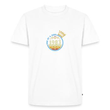 Year of construction: 1983 - Men's Premium Organic T-Shirt - white - Front - Nico (187cm)
