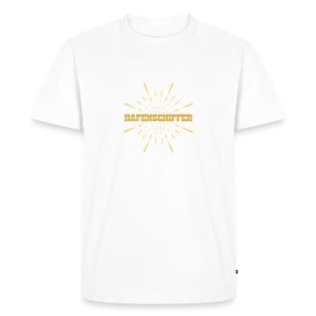 Job Harbour Skipper - Men's Premium Organic T-Shirt - white - Front - Nico (187cm)