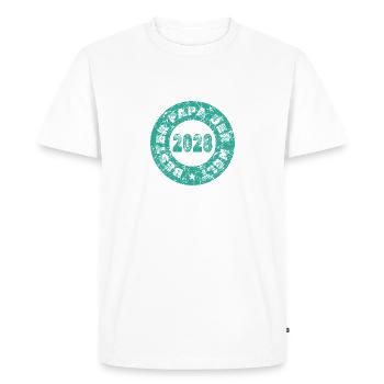 Charrette à bras 2028 - T-shirt Premium bio Homme - blanc - Devant - Nico (187cm)