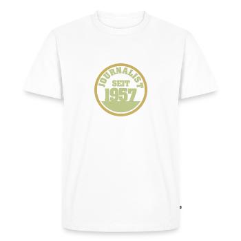 1957 1957 - T-shirt Premium bio Homme - blanc - Devant - Nico (187cm)