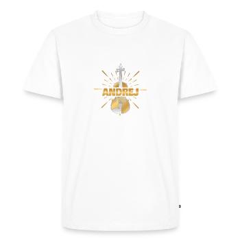 Cadeau pour Andrej - T-shirt Premium bio Homme - blanc - Devant - Nico (187cm)