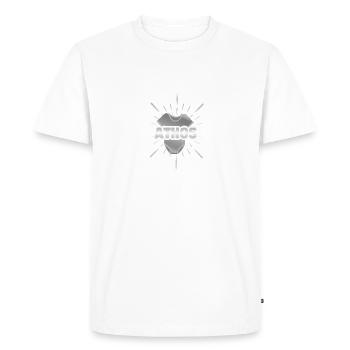 Birth of Athos - Men's Premium Organic T-Shirt - white - Front - Nico (187cm)