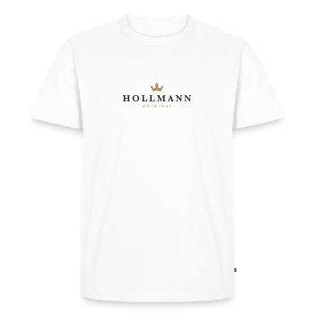 Hollmann Original Family Logo - Men's Premium Organic T-Shirt - white - Front - Nico (187cm)