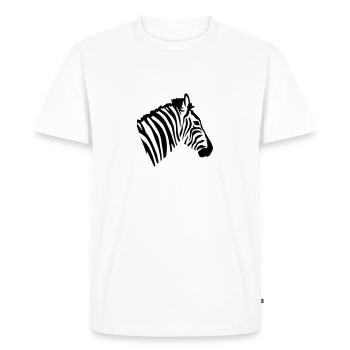 Zebra - Men's Premium Organic T-Shirt - white - Front - Nico (187cm)