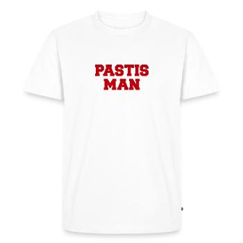 Pastis Man - T-shirt Premium bio Homme - blanc - Devant - Nico (187cm)