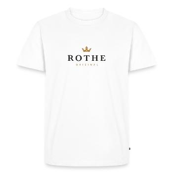 Logo original de la famille Rothe - T-shirt Premium bio Homme - blanc - Devant - Nico (187cm)