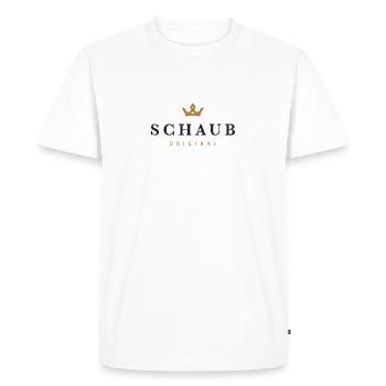 Logo original de la famille Schaub - T-shirt Premium bio Homme - blanc - Devant - Nico (187cm)