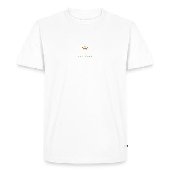 Grundmann Original Family Logo - Men's Premium Organic T-Shirt - white - Front - Nico (187cm)