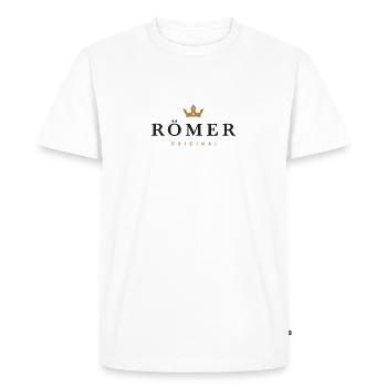 Logo original de la famille Römer - T-shirt Premium bio Homme - blanc - Devant - Nico (187cm)