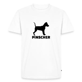 Pinscher - T-shirt Premium bio Homme - blanc - Devant - Nico (187cm)